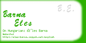 barna eles business card